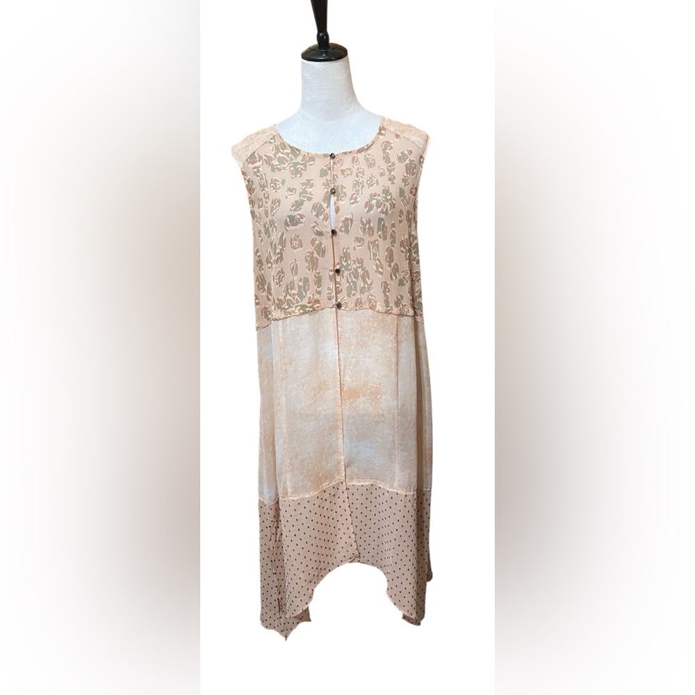 NWOT LOGO By  Lori Goldstein Sleeveless Floral High-Low Tunic - Picture 2 of 5